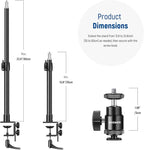 NEEWER Camera Desk Mount with C Clamp, 2 Pack 13.8"-23.6" Adjustable Desktop - Image 4