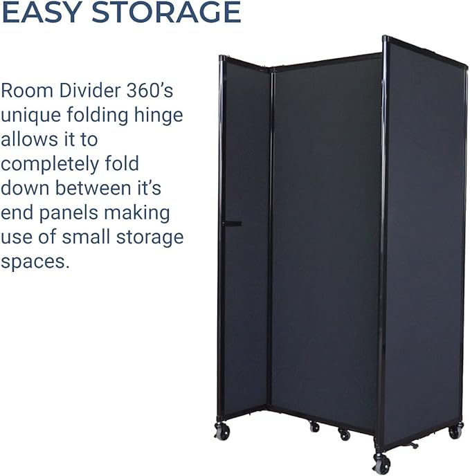 Versare Straightwall Sliding Portable Wall Partition | Freestanding Office - Image 4