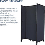 Versare Room Divider 360 Portable Wall Partition | Folding Panels | Large - Image 3