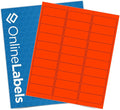 Neon Red Address Labels by OnlineLabels