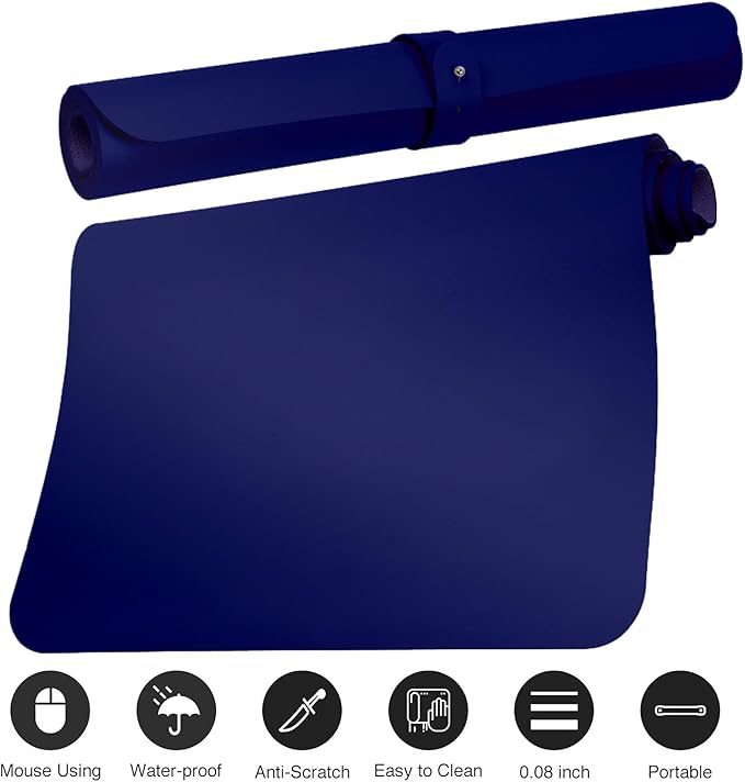 Boutilon Leather Desk Pad Protector, Non-Slip Mouse Pad, Laptop Desk Pad - Image 3