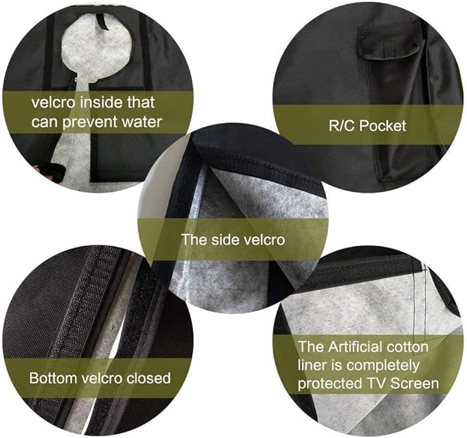 BroilPro Accessories Outdoor 60"-65" TV Set Cover, Scratch Resistant Liner - Image 5
