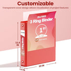 SUNEE 3 Ring Binder 1 Inch 1 Pack - Image 7