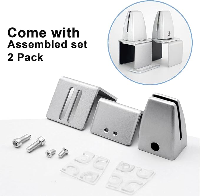 Aluminum Vertical Clamp Partition Board Acrylic Desk Divider Support Clamp - Image 7