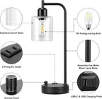 industrial bedside lamps set of 2, fully dimmable on a desk or shelf
