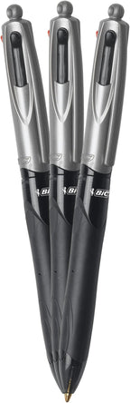 BIC 4 Color Grip Retractable Ballpoint Pen, Long-Lasting Ink and Comfortable - Image 2