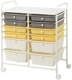Giantex 12 Drawer Rolling Storage Cart Tools Scrapbook Paper Office School - Image 9