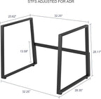 Rocelco 32" Height Adjustable Standing Desk Converter - Image 2