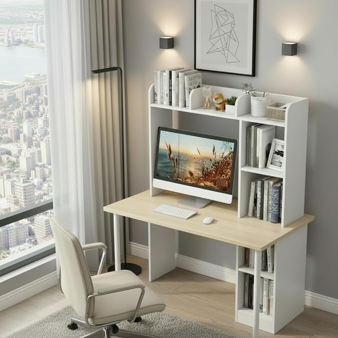 Tangkula Desktop Bookshelf, Countertop Storage Hutch - Image 4