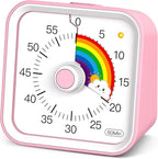 Visual Timer for Kids with Pause Function, Cute Silent Timer with Rainbow for by InfPokidCuteVisualTimer