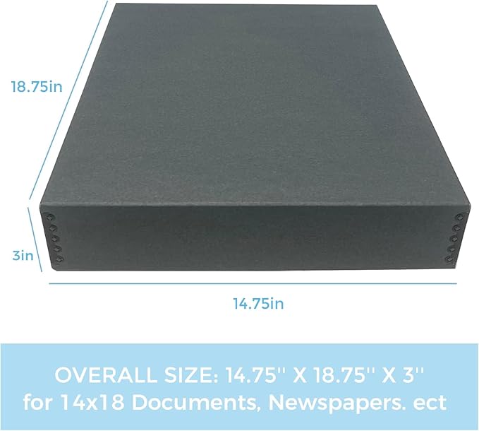 Lineco Museum Archival Storage Box, 14.75x18.75x3 in. Drop Front Design. - Image 2