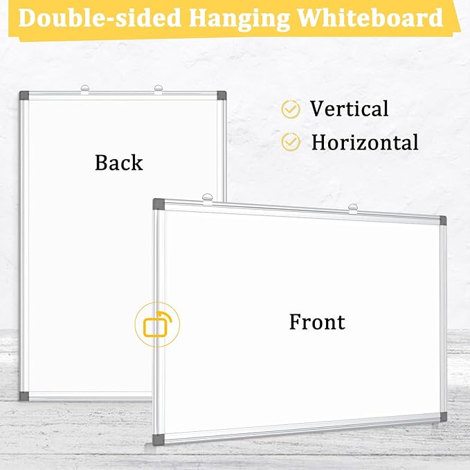 AMUSIGHT Double-Sided Magnetic Whiteboard, Large White Board Marker Board - Image 2
