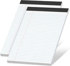 Legal Pads 8.5 x 11 inch Notepad, 2 Pack White Note Pads 8.5'' x 11'' by NotePads