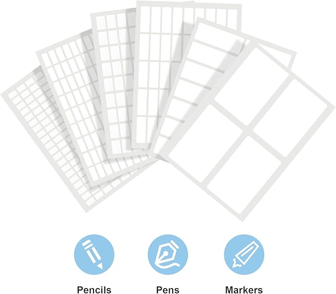 1723 Pieces Matte Labels Sticker Removable Rectangular Labels Writable Blank - Image 4