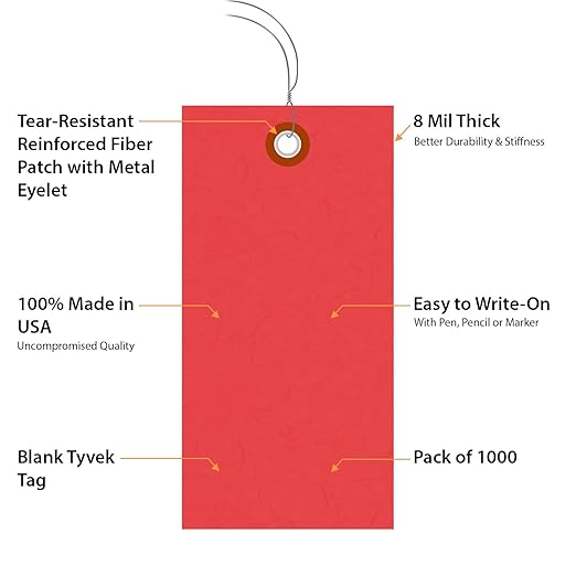 SmartSign Blank Red Shipping Tags - Image 5