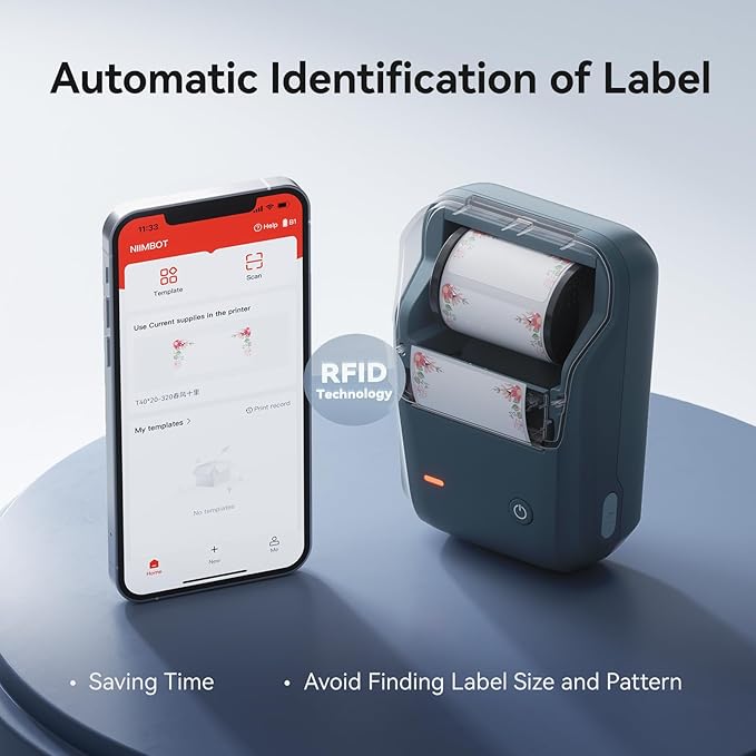 NIIMBOT B1 Label Maker with Tapes, 2 Inch Portable Thermal Label Printer - Image 8