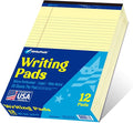 WritePads Legal note pads 8.5"x11" Legal Pads, Wide Ruled, Canary Paper by WritePads