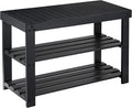 Pipishell Bamboo Shoe Rack Bench, 3 Tier Sturdy Shoe Organizer, Storage Shoe by Pipishell