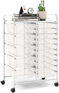 LDAILY 15 Drawer Rolling Storage Cart, Rolling Cart by LDAILY