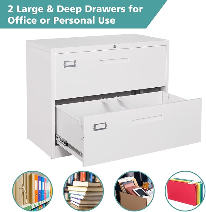 MIIIKO 2 Drawer Lateral File Cabinet - Image 4