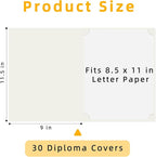 HAUTOCO 30 Packs Certificate Holders, Cream Color Diploma Folders Certificate - Image 2