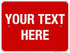 Personalized Custom Red Background Customize by SigoSigns