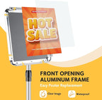 RedChili 2 Pack Sign Holder Stand 8.5x11 Inch, Adjustable Floor Standing Sign - Image 4