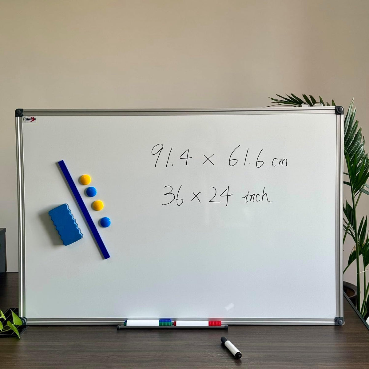 XIWODE 24x36 Inch Magnetic Dry Erase Whiteboard, Silver Aluminum Frame Wall-M...