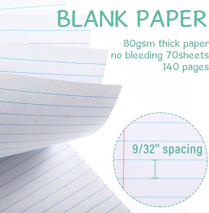 Maitys 6 Pcs Legal Pad Steno Spiral Notebook 8.5" x 11" Top Bound Spiral Pads - Image 5