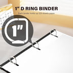 MAKHISTORY 12 Pack Telescoping 3 Ring Binder 1 Inch, Flexible Thin Binder - Image 5