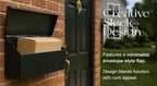 NACH Black Long Wall Mount Mailbox, Rust Resistant Metal Mailbox, Mailboxes - Image 3