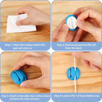 Shintop Cable Clips, 16 Pack Colorful Cord Holders Self Adhesive Cable - Image 5