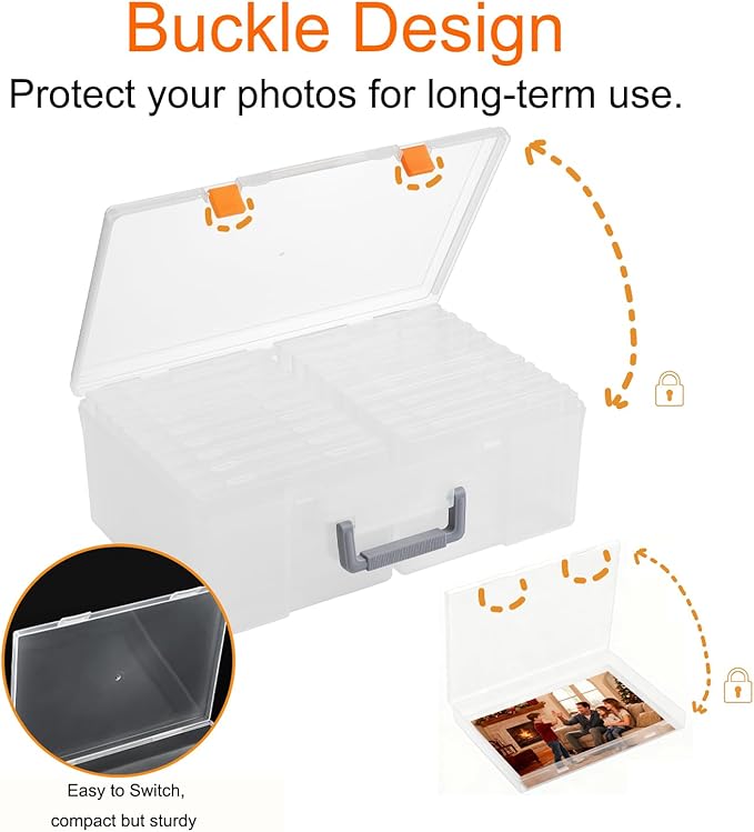Photo Storage Box 5 x 7 Inches, 18 Inner Extra Large Photo Boxes - Image 6