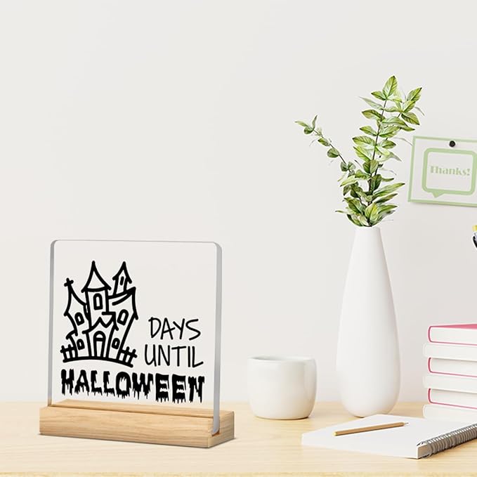 Halloween Countdown Acrylic Sign, Funny Halloween Countdown Advent Decorations - Image 5