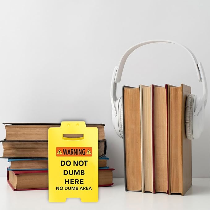 Smilelife Funny Office Cubicle Decor No Dumb Area Desk Sign Team Office Gag - Image 6