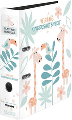 Original Falken Motif Folder Kindergarten with Insert Pocket. Made in Germany. 8 cm Wide DIN A4 Motif Jungle, Ring Binder File Folder Letter File Office Folder Plastic Folder