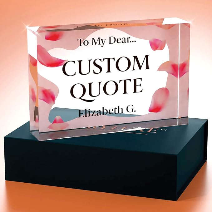 Personalized Gifts, Custom Quote Block Letter Board, Crystal-Clear Acrylic - Image 4