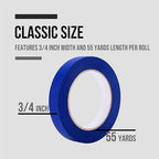 Lichamp Blue Painters Tape 3/4 inch, 4 Pack Blue Masking Tape 3/4 inch x 55 - Image 6