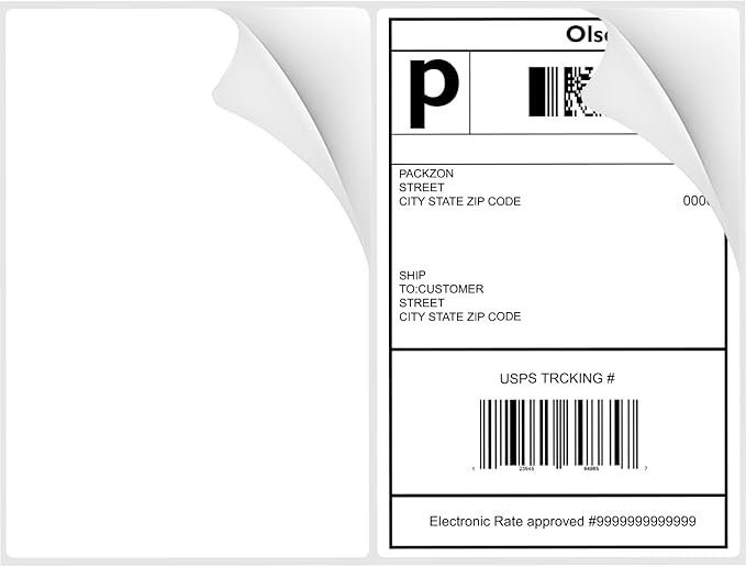 8-1/2"×5-1/2" Shipping Labels 100 Labels Sticker Paper - Image 2