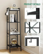 Hzuaneri Ladder Shelf, Bookshelf Bookcase, Freestanding Corner Storage Shelve - Image 5