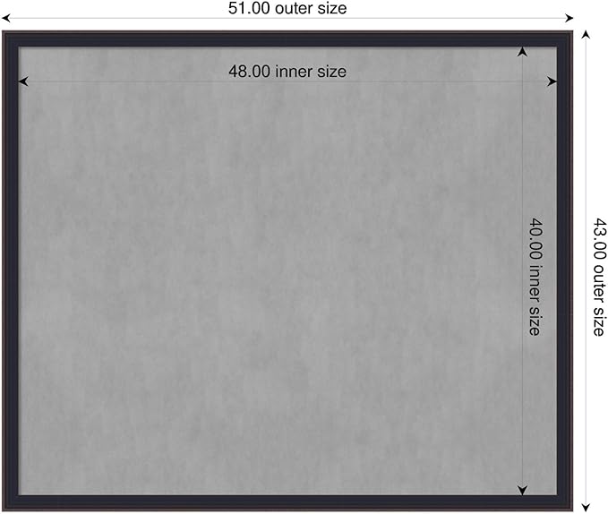 Amanti Art Black Framed Magnetic Board 43x51 Oversize Vision Board - Image 2