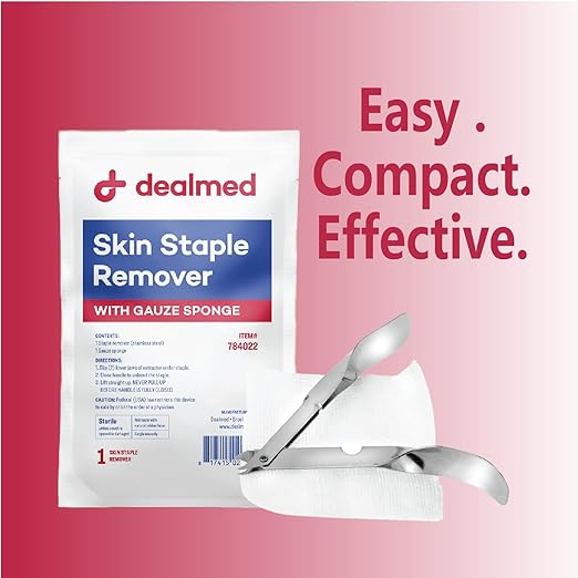 Dealmed Sterile Staple Removal Kit, Includes Staple Remover and Gauze Sponge - Image 6