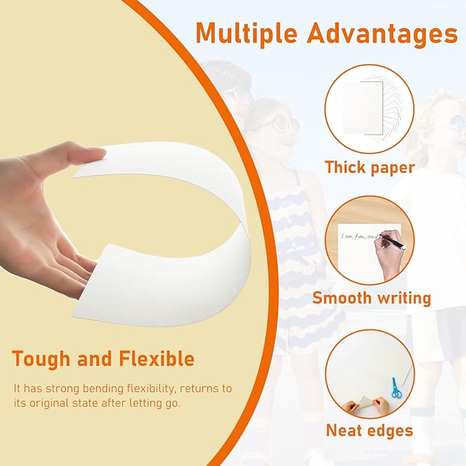 Guakicae 32 Sheets Cream Cardstock 8.5 x 11 Off White Paper, 80lb Thick Ivory - Image 3