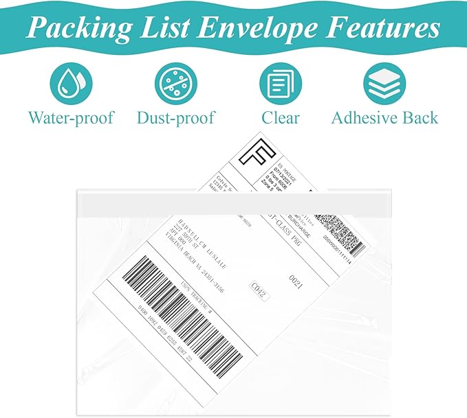 6”×9” Self-Adhesive Shipping Label Sleeves, FungLam Shipping Label Sleeves - Image 3