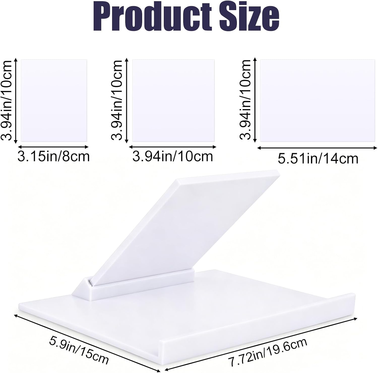 Adjustable Desktop Stand, White Detachable Desk Mount Holder with Baffle Stable Frame Base Replacement for Calendar Max 27in