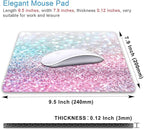 IMAYONDIA Pink Blue Sparkly Mouse Pad Cute, Rectangle Non-Slip Rubber Glitter - Image 2