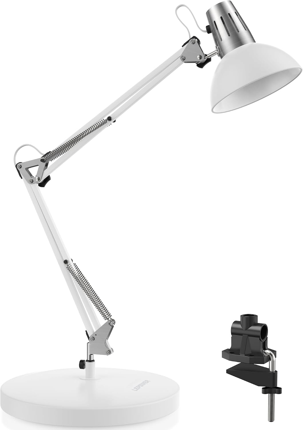 lepower metal adjustable desk lamp with clamp, swing, main product view