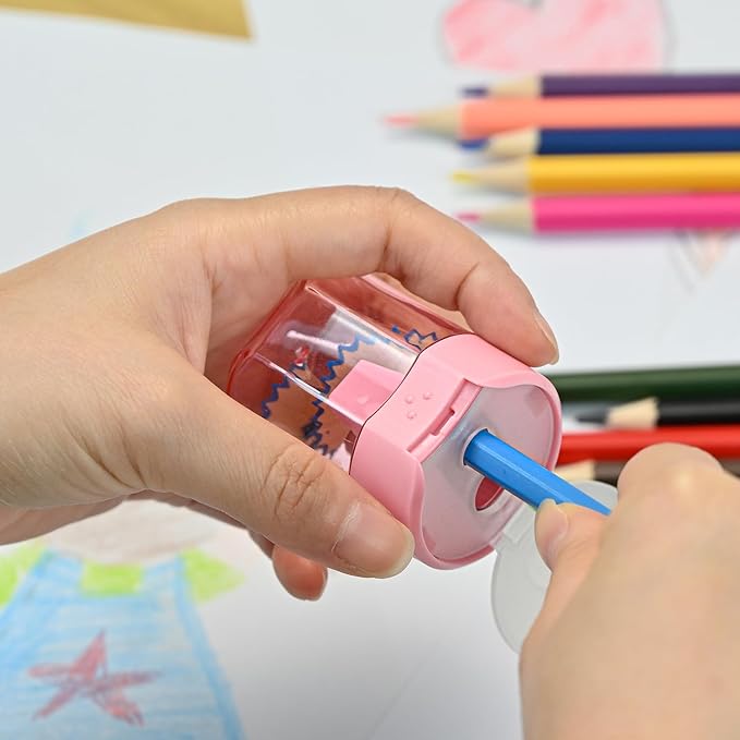 Small Pencil Sharpener for Kids, BOPART 24pcs Colored Pencil Sharpeners Manual - Image 5
