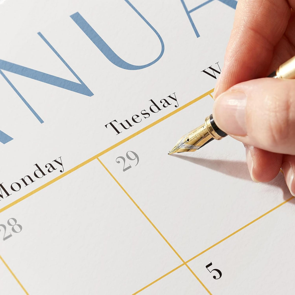 Jotsome Desk Calendar 2026-2027 with Protective Mat, Large Desk Calendar