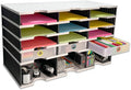 Desktop Organizer 12 Letter Tray Sorter Plus Riser Storage Base & 3 Supply by UltimateOffice